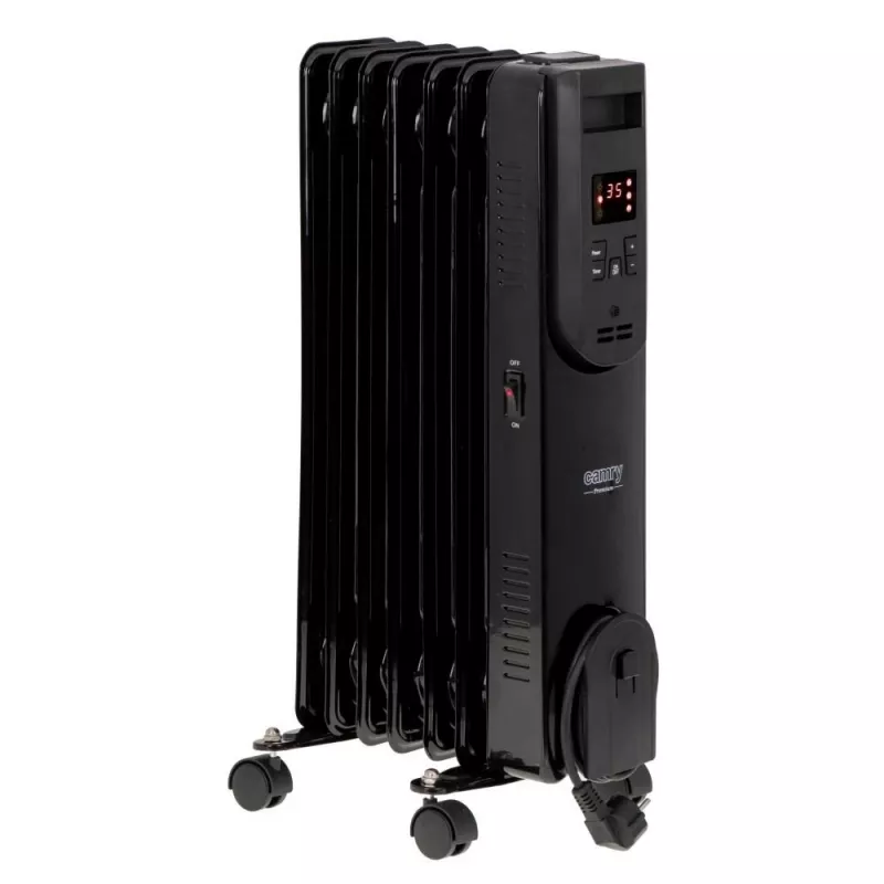 Adler CR 7812 Elektriskais eļļas radiators ar tālvadības pulti, 7 sekcijas, 1500 W, melns