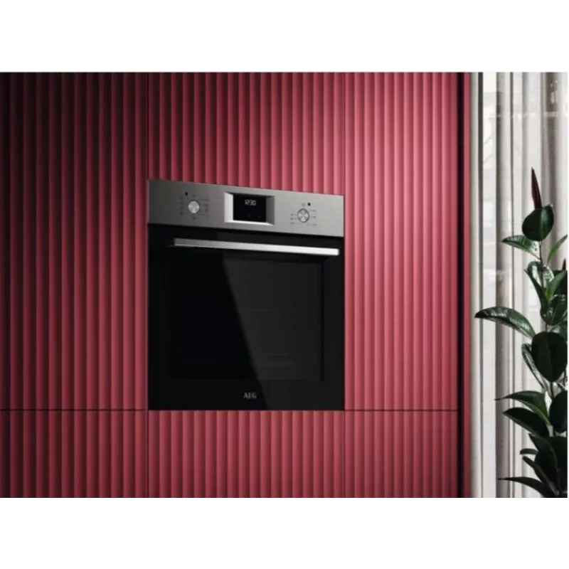 AEG 5000 SurroundCook iebūvējams elektriskais cepeškrāsns, 65L, pirolītiskā pašattīrīšanās, nerūsējošais tērauds