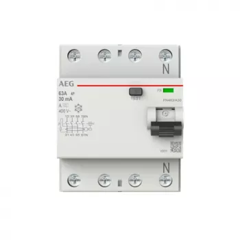 AEG Power Solutions Noplūdes strāvas aizsardzības slēdzis FN463/A30 4P A tips 63A 30mA