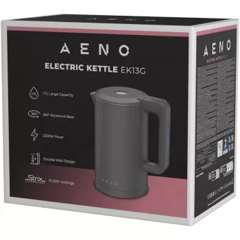 AENO Electric Kettle AEK0013G, Pelēks, 1.7L, 1850-2200W, Strix Controller