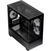 AEROCOOL P300D G-BK-v1 Mini Tower ATX korpuss, melns, rūdīts stikls
