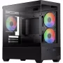 AEROCOOL P300D G-BK-v1 Mini Tower ATX korpuss, melns, rūdīts stikls