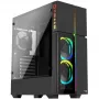 Aerocool Playa Midi-Tower, rūdīts stikls - Melns