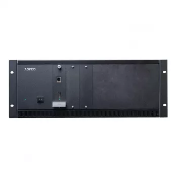 AGFEO ES 730 IT IP komunikāciju sistēma (PBX) – 100 abonentu, 100 SIP maģistrāļu, 30 VoIP zvanu, Gigabit Ethernet, USB, ugunsmūris, VPN, UC-Suite, CTI, Web GUI
