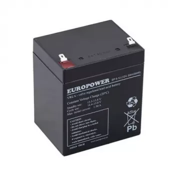 AGM akumulators EUROPOWER Series EP 12V 5Ah T1 (Darbības laiks 6-9 gadi)