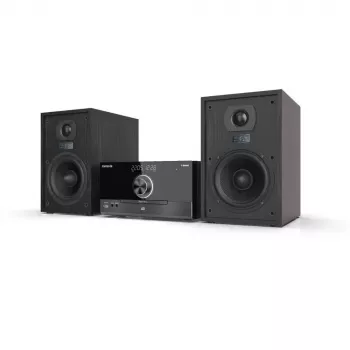 Aiwa MSBTU-600 50W Bluetooth CD Micro Hi-Fi System ar FM Radio, USB, Aux-in, LED Display, Remote Control, Melns