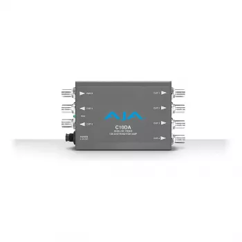 AJA C10DA 1x4 HD/SD-SDI sadales pastiprinātājs ar pārklokotāju