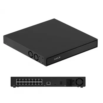AJAX 16-Channel 4K Network Video Recorder H2D16PAC, Melns, 140916