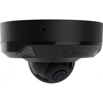Ajax DomeCam Mini IP kamera 5MP 2.8mm Stikla kupols Melns (8EU)