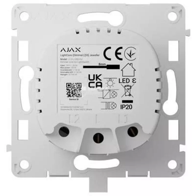 AJAX LightCore Dimmer vertikāls (balts)