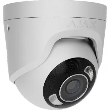 Ajax TurretCam (5 Mp/4 mm) metāla kupola kamera, balta