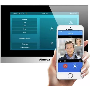 AKUVOX C313W-2 Video durvju telefona monitors 7 collu skārienekrāns Android 6.0 PoE