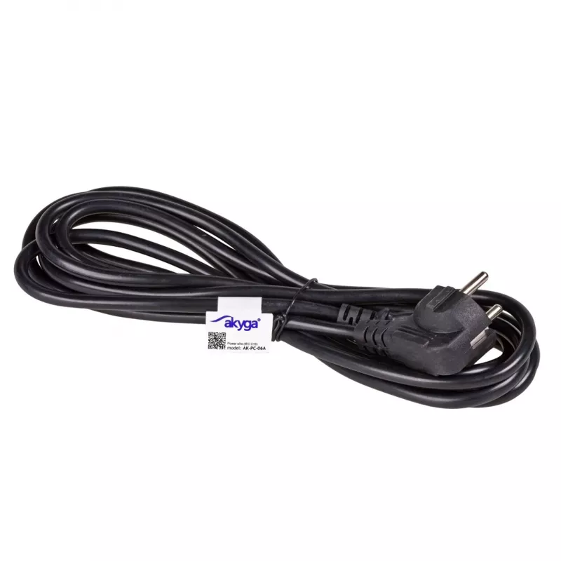 Akyga AK-PC-06A barošanas vads 3m CEE 7/7 uz IEC C13 melns