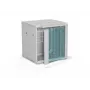 ALANTEC 19 inch sienas skapis 12U 600x600mm, divu sekciju, vienas stikla durvis, pilnībā noņemami sānu paneļi ar slēdzeni, 4 montāžas sliedes, pelēks, plakanā iepakojumā