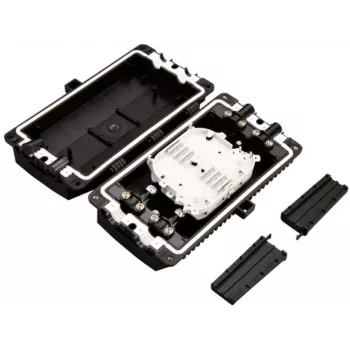 ALANTEC FOM-24K-P Plakans optisko šķiedru savienojuma noslēgums 24 savienojumiem, pilns komplekts (aprīkots ar: savienojuma paplātēm, savienojuma aizsargiem, montāžas elementiem, termiski sarūkošām uzmavām)
