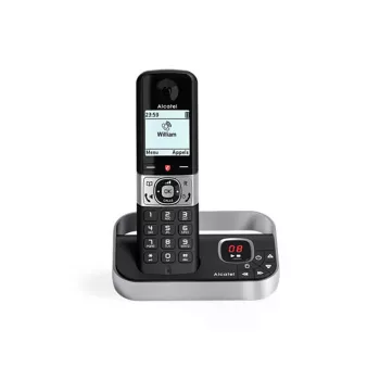 ALCATEL 8517110010 Bezvadu DECT telefona sistēma ar 2 klausulēm, 1,5 collu dzintara displeju un telefonu grāmatu