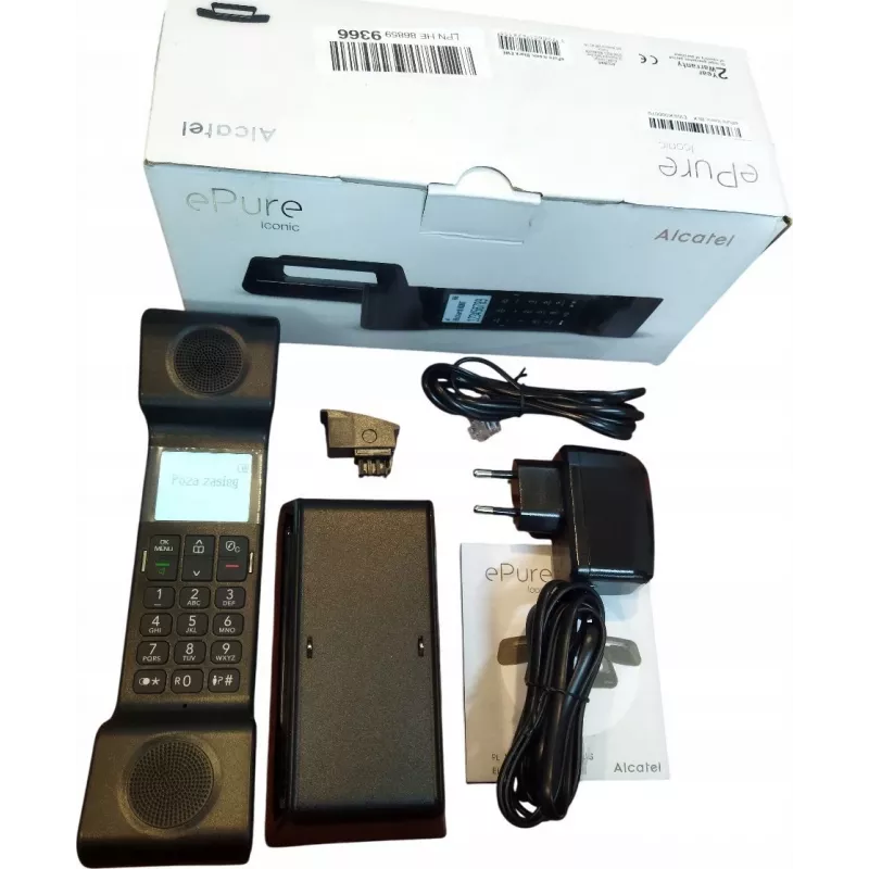 Alcatel ePure Iconic DECT bezvadu telefons (melns)