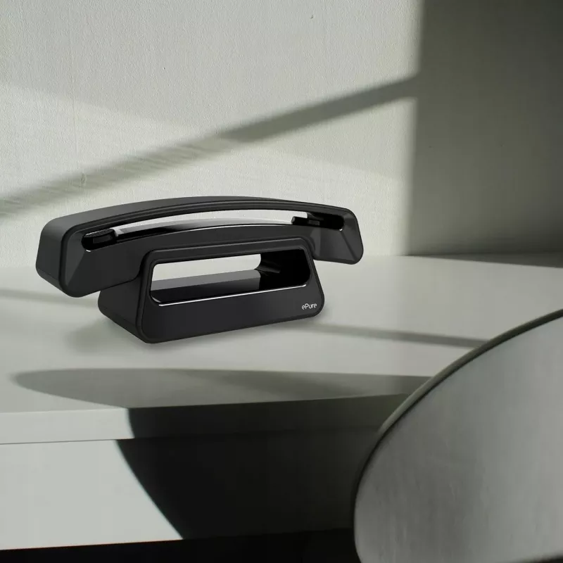 Alcatel ePure Iconic DECT bezvadu telefons (melns)