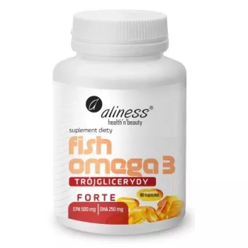 Aliness Fish Omega 3 FORTE Triglicerīdi 500/250 mg, 90 mīkstās kapsulas