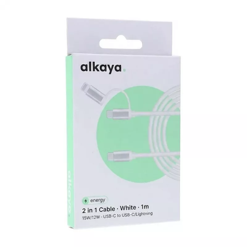 ALKAYA Speed Flex Pīts Datu Kabelis 65W 1m Balts (CL-60006)