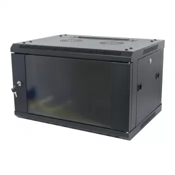 ALLNET 19 inch Sienas skapis 12U 1-Daļas Dziļums 450mm Melns Izjaukts Plakanā iepakojumā SMA Sērija