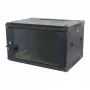 ALLNET 19 inch Sienas skapis 12U 1-Daļas Dziļums 450mm Melns Izjaukts Plakanā iepakojumā SMA Sērija