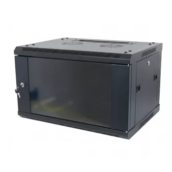 ALLNET 19 inch sienas stiprinājuma korpuss 15U 1-detaļu 600mm dziļums Melns Flat Pack SMA sērija