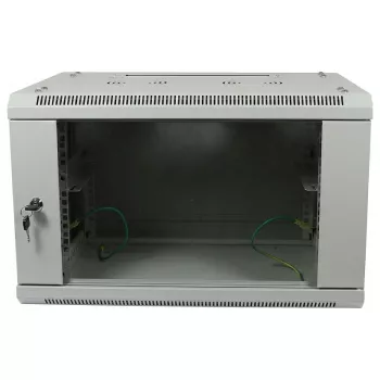 ALLNET 19 inch sienas montāžas korpuss 9U 1-daļas dziļums 450mm gaiši pelēks plakanā iepakojumā SMA sērija
