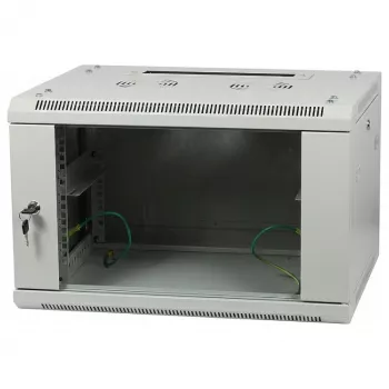 ALLNET 19 inch sienas skapis 15U 1-detaļas dziļums 600mm gaiši pelēks plakanā iepakojumā SMA sērija