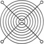 Alphacool 120mm ventilatora režģis melns (10337)