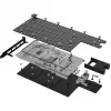 Alphacool 13725 CPU ūdens bloks ar aizmugurējo plāksni - niķelēts varš, akrila augšdaļa, G1/4 inch, Intel LGA 115x/1200/1700/2011/2066, AMD AM4