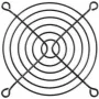Alphacool 92mm tērauda ventilatora režģis melns (10336)