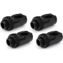 Alphacool Apex Grip 90° rotējošais adapters G1/4 vītne uz mātīti, melns, 4 gab. 14932
