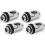 Alphacool Apex Grip 90° grozāmais adapters G1/4 vītne uz iekšējo vītni, hromēts, 4 gab. (14933)