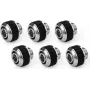 Alphacool Apex Grip kompresijas savienotājs 13/10mm G1/4 hromēts - 6 gab. 14921