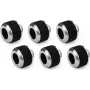 Alphacool Apex Grip HardTube kompresijas savienotājs 13mm G1/4 hromēts - 6 gab. 14927
