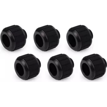 Alphacool Apex Grip cietās caurules kompresijas savienotājs 13mm G1/4 - dziļi melns, 6 gab.