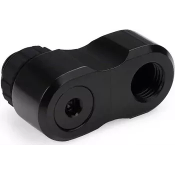 Alphacool Apex Grip nobīdes adapters 27mm dubults 90° G1/4 vītņu uz mātītes grozāms melns 14814
