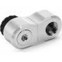 Alphacool Apex Grip nobīdes adapters 27mm ar diviem 90° vītņu savienojumiem tēviņš uz mātīti G1/4 pagriežams hromēts (14894)