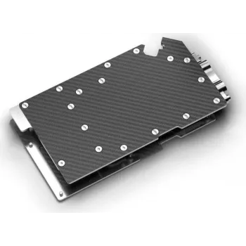 Alphacool ES RTX 6000 Pro Workstation/RTX 5090 Founders Edition pilna pārklājuma GPU ūdens bloks ar aizmugurējo plāksni, niķelēts varš, akrils, digitālais RGB 5100182