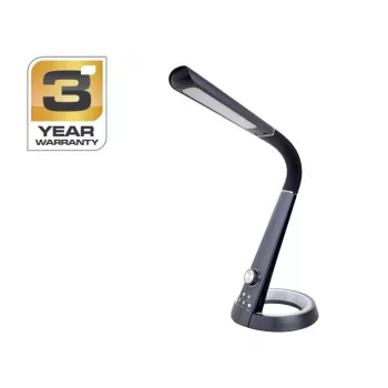 Alto BL1063B Melna LED galda lampa ar skāriena aptumšošanu un USB uzlādes pieslēgvietu