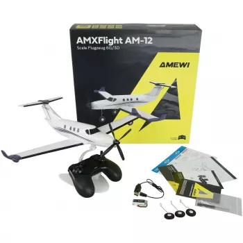 Amewi AMXFlight AM-12 450mm 6G/3D 6-Channel RTF RC Lidmašīna (24149)