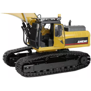 Amewi G705E metāla ekskavators 1:14 RTR dzeltens 14+