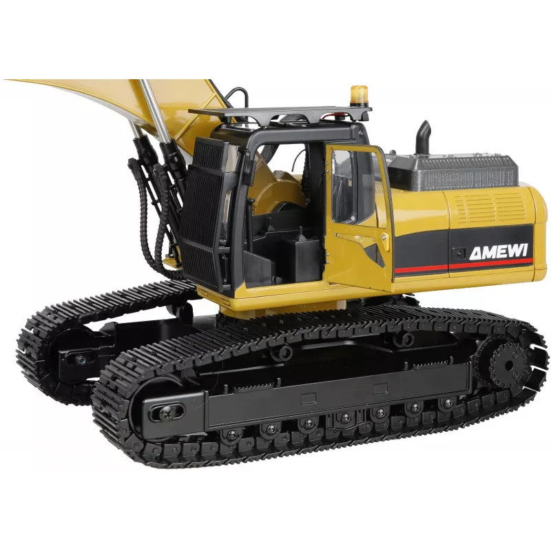 Amewi G705E metāla ekskavators 1:14 RTR dzeltens 14+