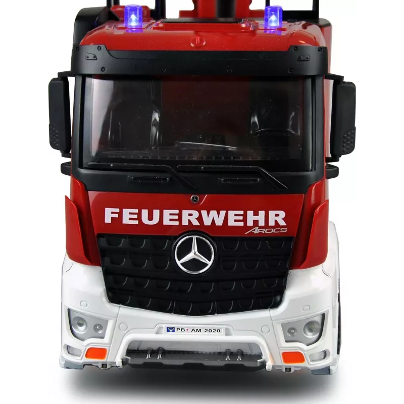 Amewi Mercedes-Benz ugunsdzēsēju mašīna ar paceļamo kāpņu torni 1:18 RTR 2.4GHz ar ūdens smidzinātāju