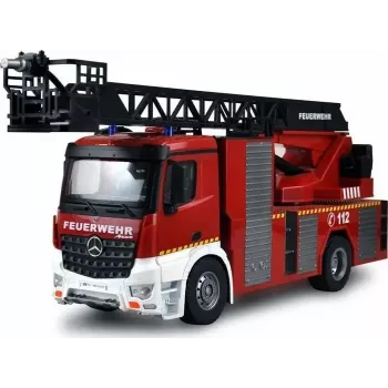 Amewi Mercedes-Benz ugunsdzēsēju mašīna ar paceļamo kāpņu torni 1:18 RTR 2.4GHz ar ūdens smidzinātāju