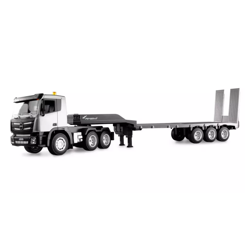 AMEWI RC būvlaukuma traktors ar zemo piekabi 1:24 RTR