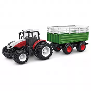 AMEWI RC traktors ar mājlopu piekabi 1:24 mērogā 4WD 2.4GHz tālvadības kravas automašīna (22601)