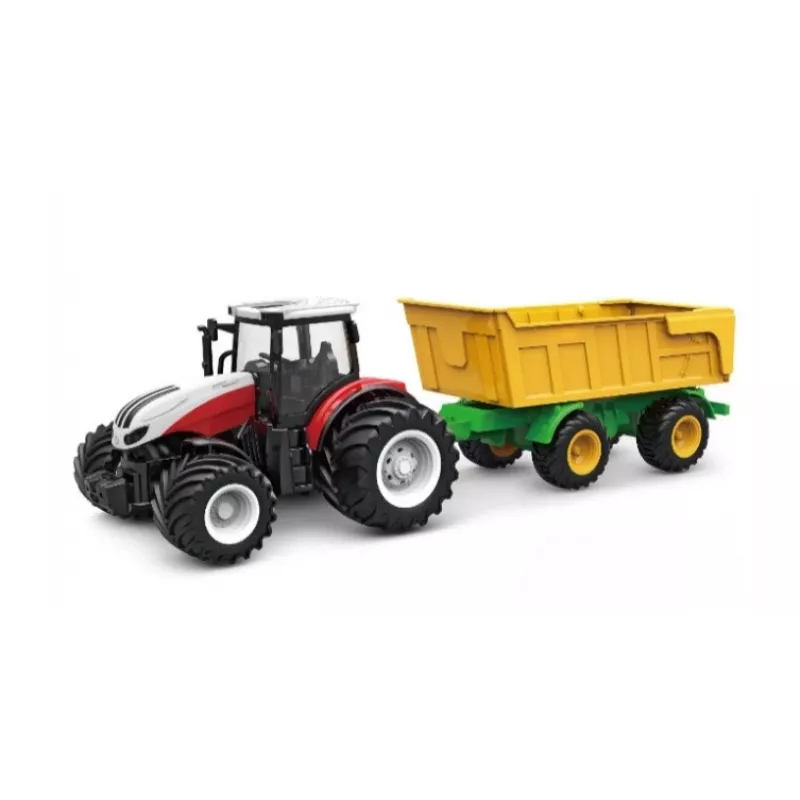 AMEWI RC traktors ar nolaižamu piekabi 1:24 mērogā 2.4GHz 6 kanālu Li-Ion 500mAh
