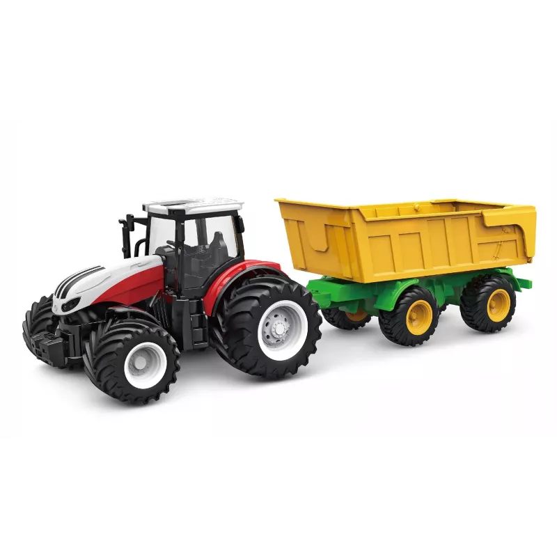 AMEWI RC traktors ar nolaižamu piekabi 1:24 mērogā 2.4GHz 6 kanālu Li-Ion 500mAh